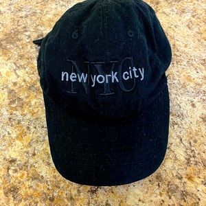 VINTAGE DANELLEY NEW YORK CITY FITTED CAP HAT BLACK QUALITY HEADWEAR ADJUSTABLE